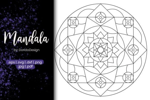 A Crafter's Review of the Sacred Mandala Coloring Page Vol.10 Graphics