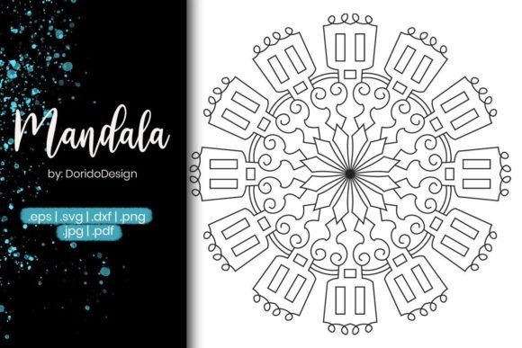 A Designer's Take on Mandala Coloring Page Vol.42 for Embroidery