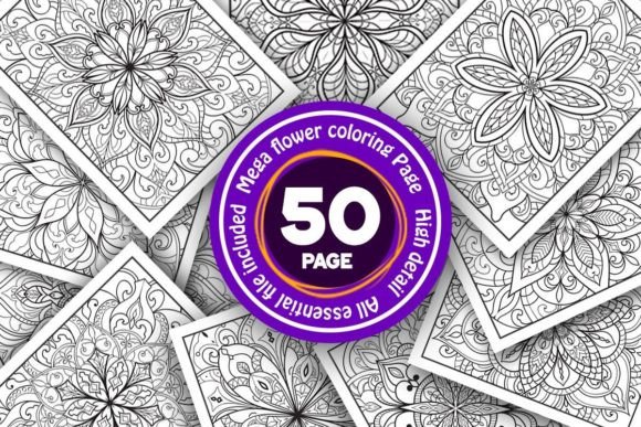 A Professional Brand Designer's Take on the Mega Adult Coloring Page Bundle
