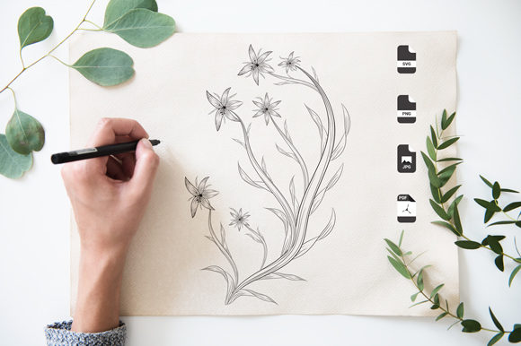 Abstract Flower Coloring Page Graphics & Coloring Pages Amp