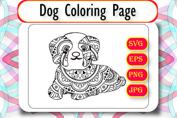 Dog Mandala Coloring Book Graphics & Pages Amp