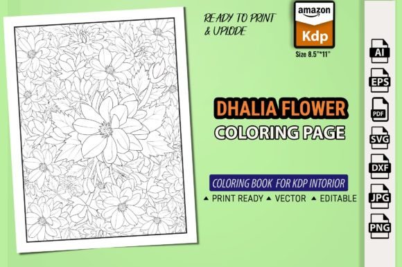 Evaluating Dahlia Flower Coloring Pages as a Seller's Graphic Asset