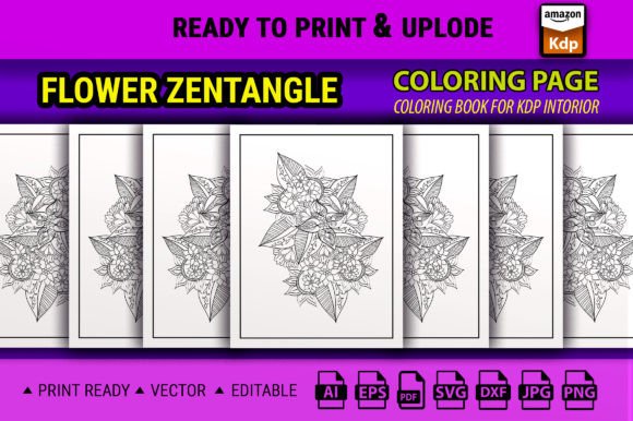 Flower Zentangle Design: A Versatile Graphic Asset for Creative Projects
