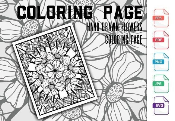 Hand Drawn Coloring Page Designs for Stitched Projects