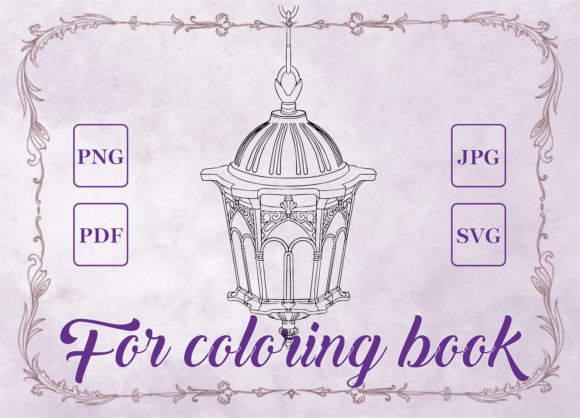 How a Hanging Lantern Vector Coloring Book Elevates Editorial Graphics