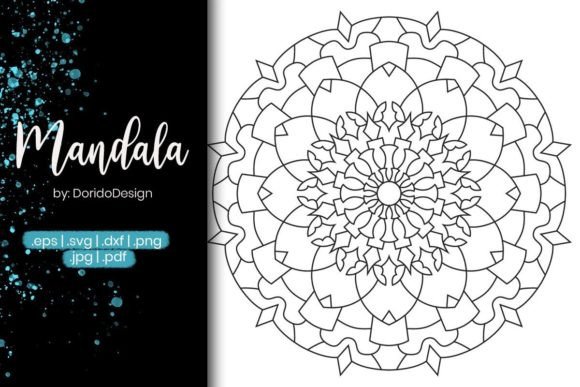 Mandala Coloring Page Vol.30: A Versatile Graphics Asset for Crafters