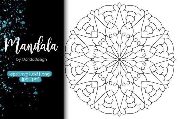 Mandala Coloring Page Vol.38: A Graphics Asset for Content Creators