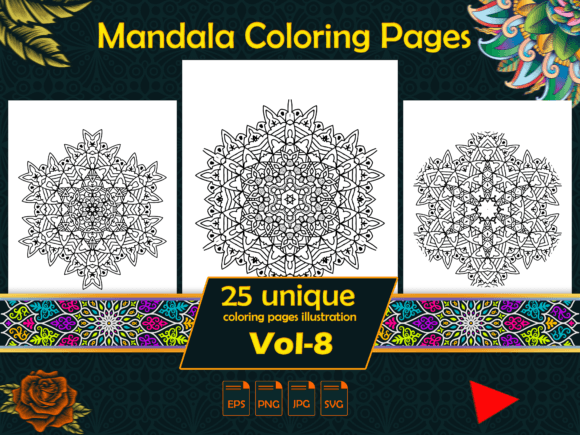 Mandala Coloring Pages Vol-8: A Practical Asset Review