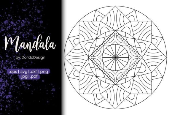 Sacred Mandala Coloring Page Vol.2: A Versatile Graphic Design Asset