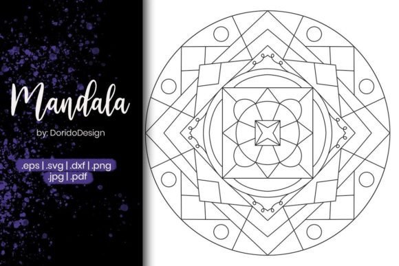 Sacred Mandala Coloring Page Vol.22: A Review for Graphics & Publishing
