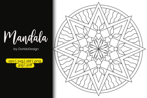 Star Mandala Coloring Page Vol 29: Graphics & Coloring Pages Amp