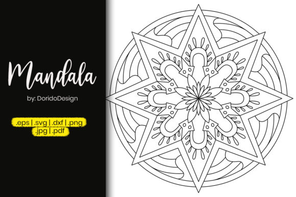 Star Mandala Coloring Page Vol 31: Graphics & Coloring Pages Amp