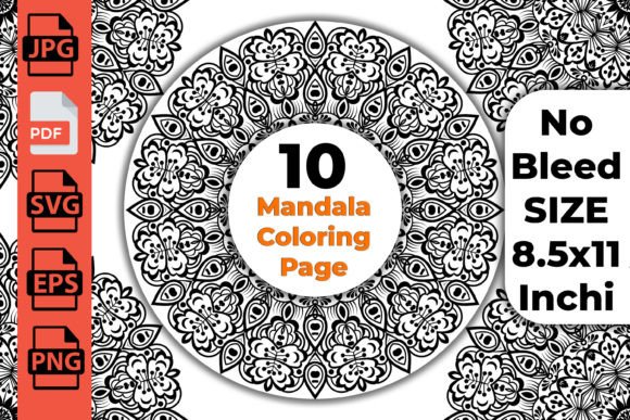 Vintage Flower Mandala Graphics for Editorial Coloring Pages